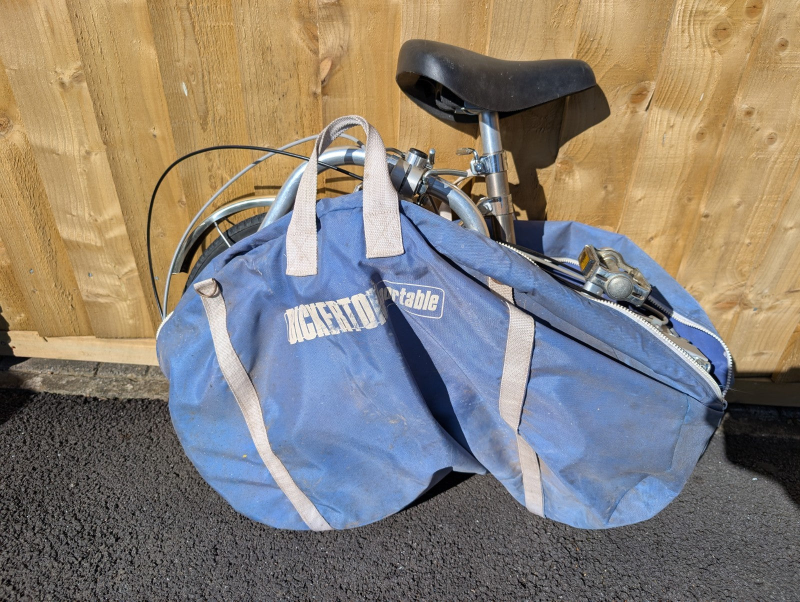 Vintage Bickerton Classic Folding Bike With Original Carrying Bag- Collectible