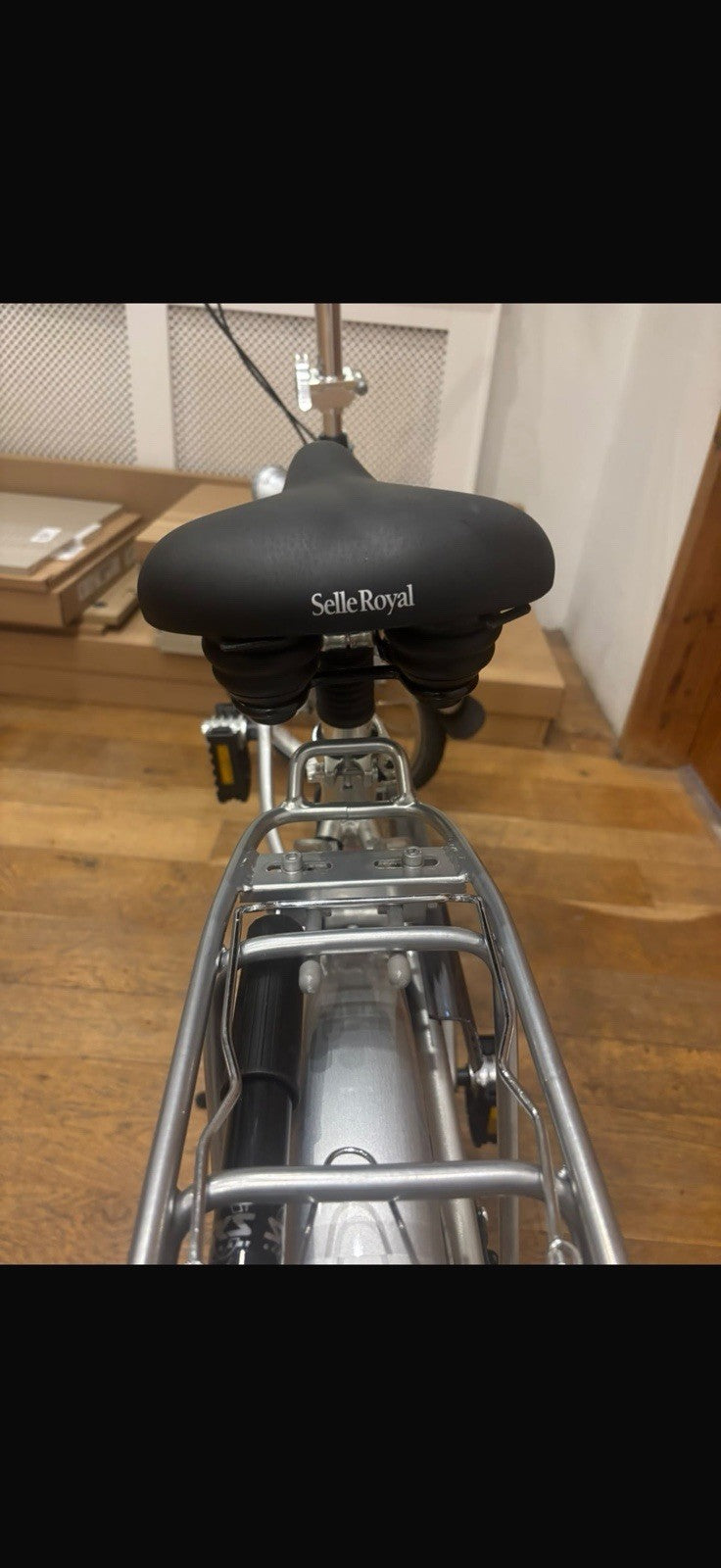Tchibo TCM Aluminium Folding Bike Silver 20 Inch Wheels Selle Royal Saddle