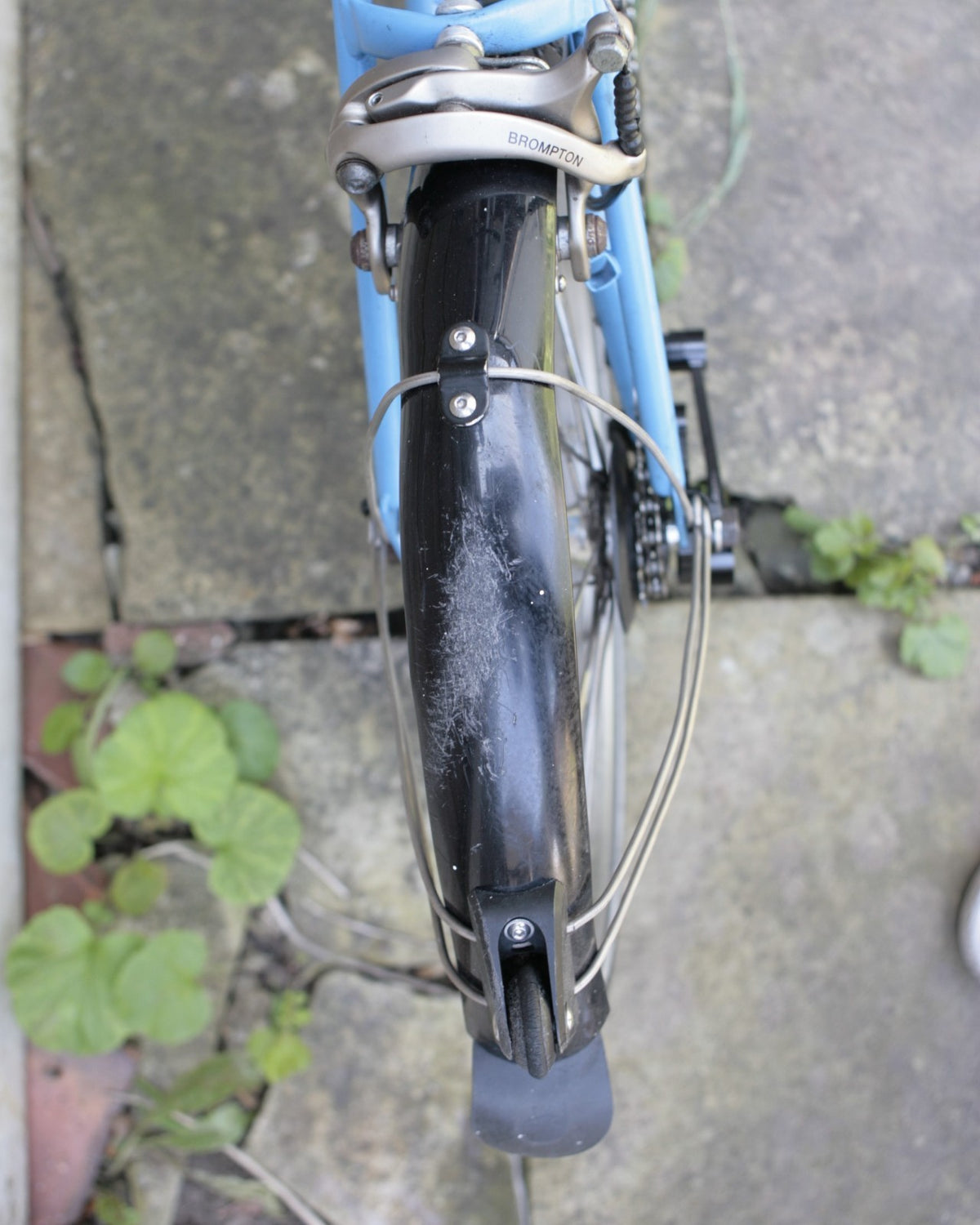 Brompton Blue / black, Union jack 1/ 2 speed folding bicycle, new parts restored