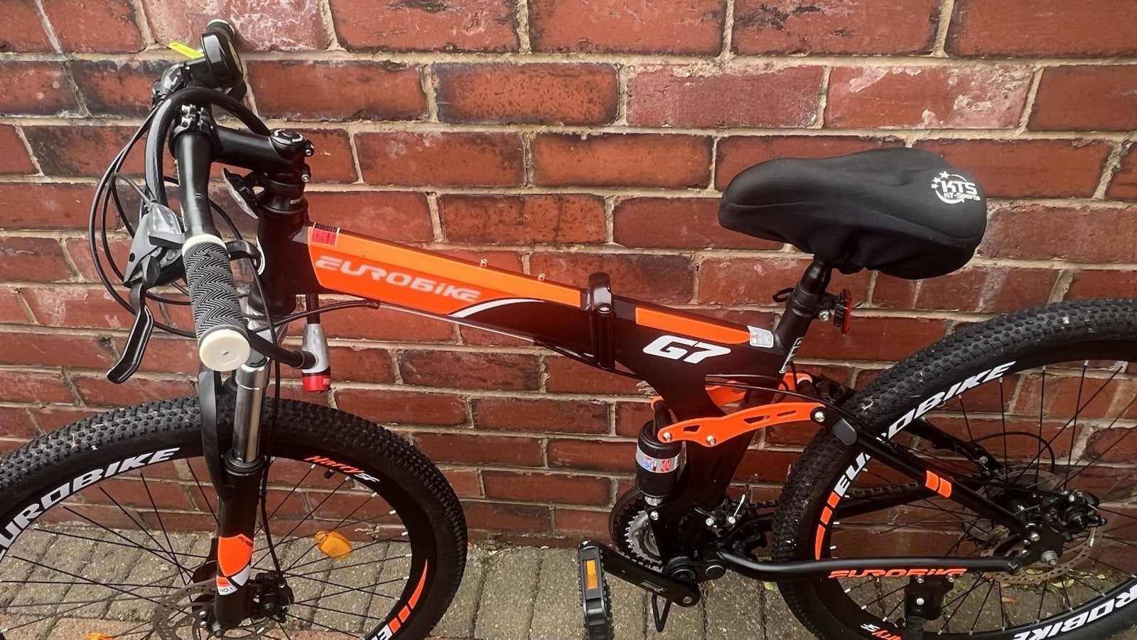 Folding Mountain Bike, Brand Eurobike * Number of Speeds 21 * 27.5 Inches Black
