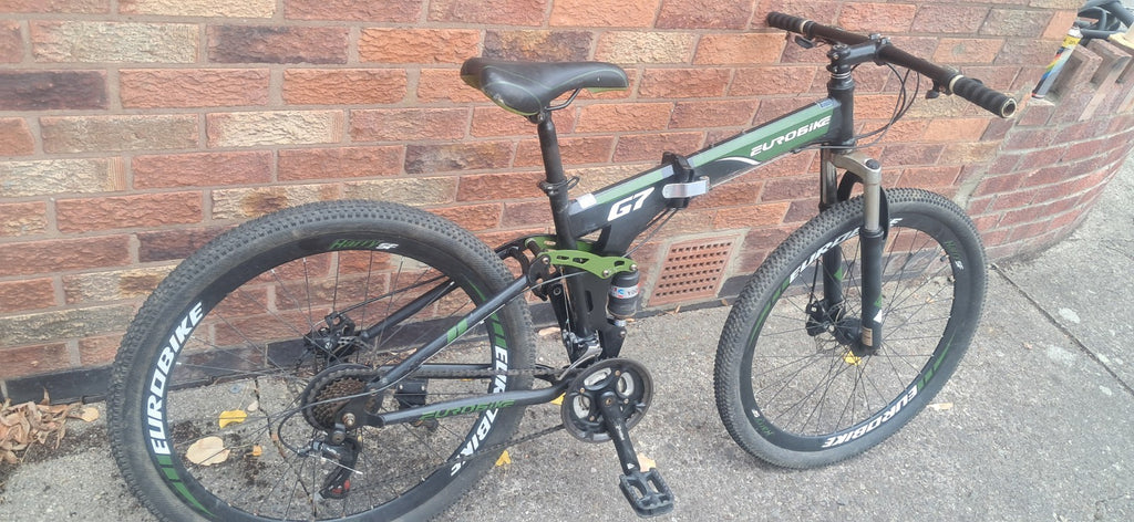 EUROBIKE G7 26in folding   Full Suspension Mountain Bike  Mech Disc brakes 27.5