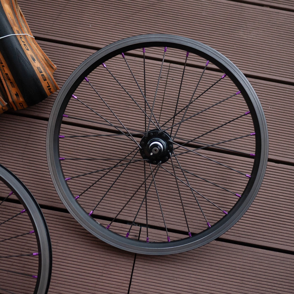 Brompton 1/2 speed Black Edition Superlight Wheelset Schwalbe One Tan Wall