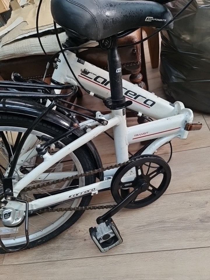Carrera Transit Lightweight Folding Bike  Aluminium White