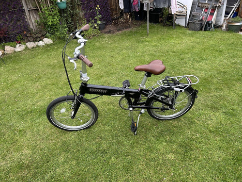 Bickerton Argent 1808 Folding Bike 20in Black w/ Rear Rack, Mudguards, Stand