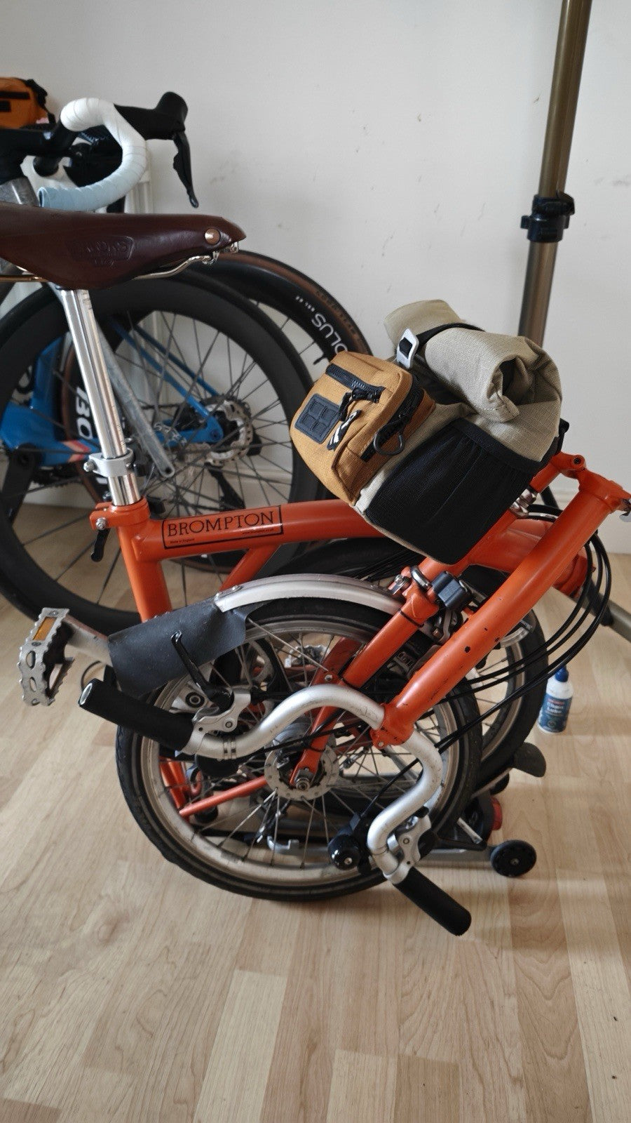 Brompton Folding Bike 6-Speed with Front Bag and Accessories