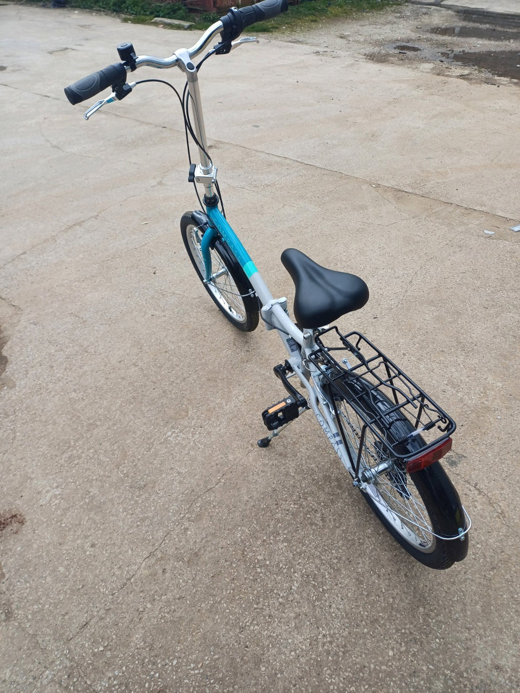 Folding Bike Pedal Compass 20" Wheels, Blue/Light Grey