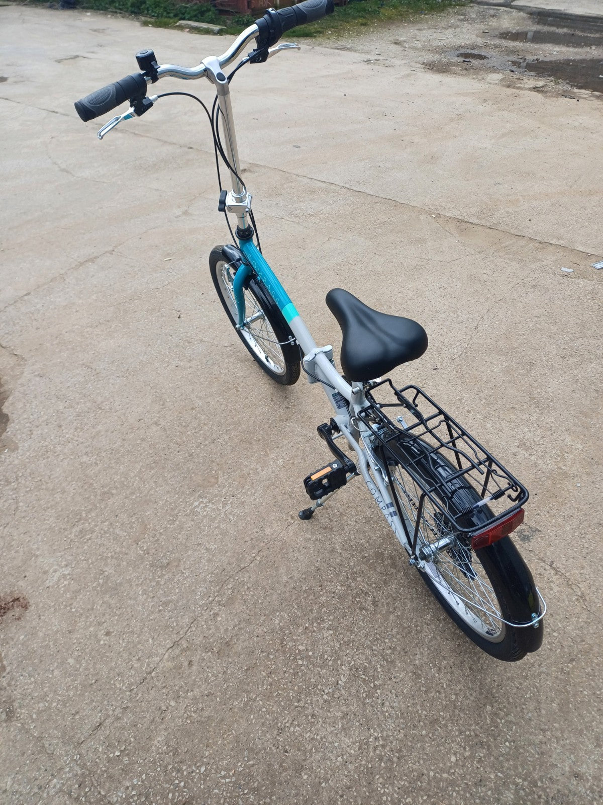 Folding Bike Pedal Compass 20" Wheels, Blue/Light Grey