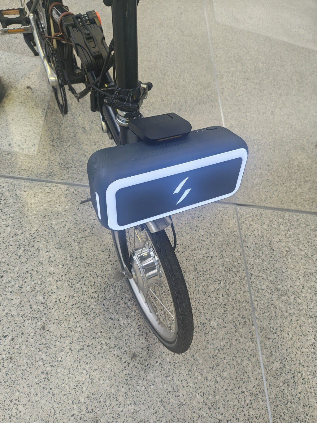 Brompton C Line Folding Bicycle Fitted With Swytch Max+