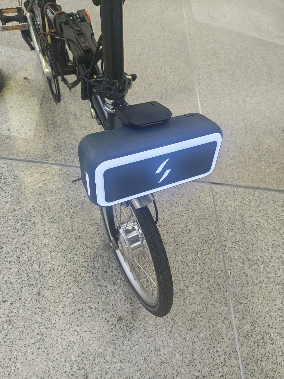 Brompton C Line Folding Bicycle Fitted With Swytch Max+