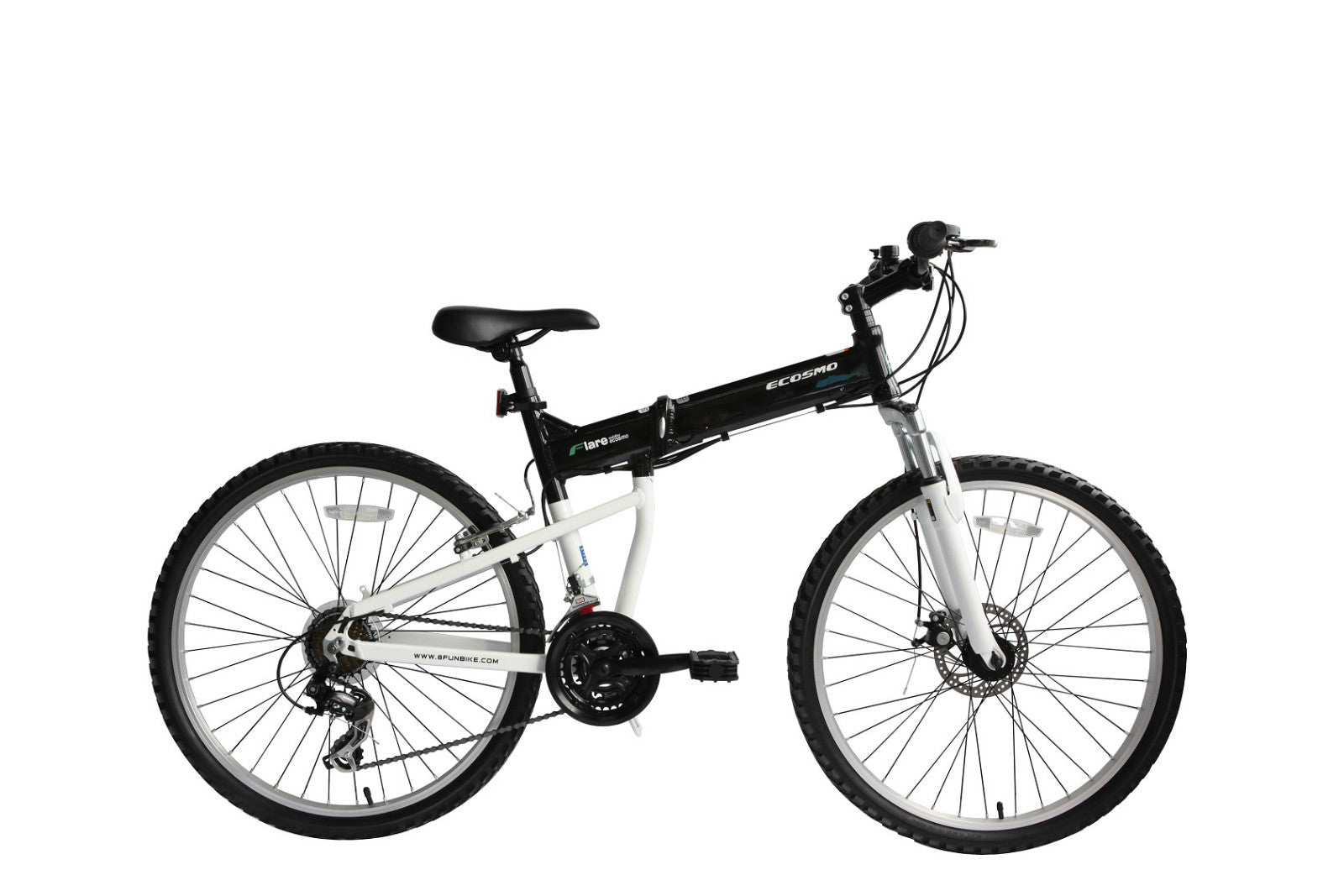 ECOSMO 26" Alloy Folding Mountain MTB bike,21 SP Shimano, Front Disc  -26AF18BL