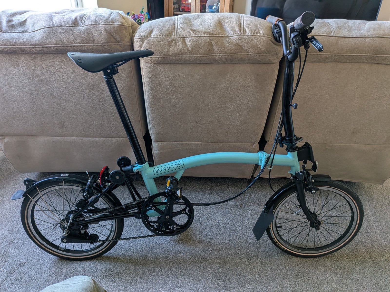 Brompton M6L (C-Line) 6-Speed Black Edition in Turkish Green ++ Upgrades - Rare