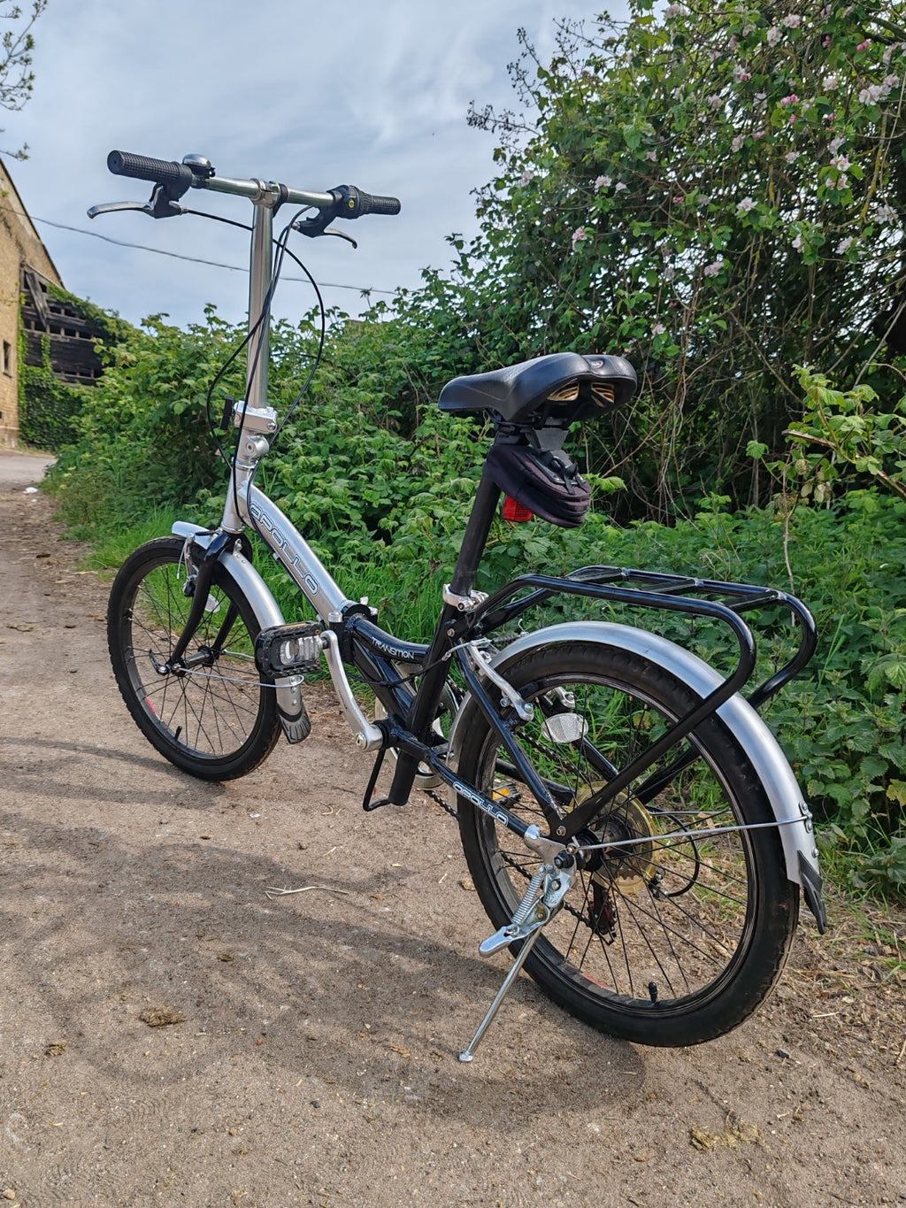 apollo transition folding bike 6 revoshift gears 20inch wheels adults unisex