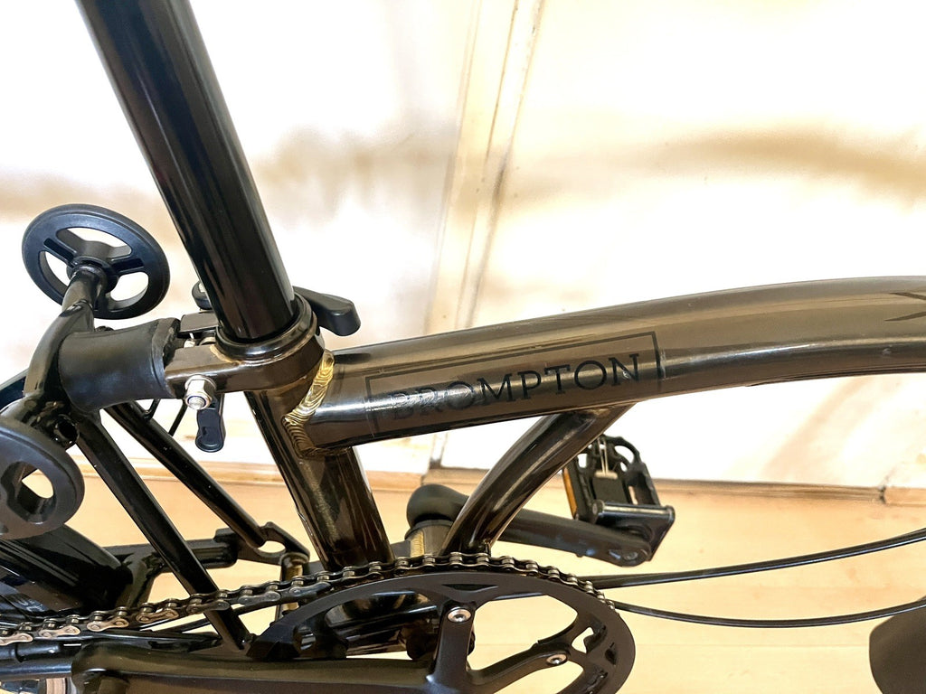 Brompton C Line Explore 6 Speed Folding Bike Low Handlebar Black/Golden Lacquer