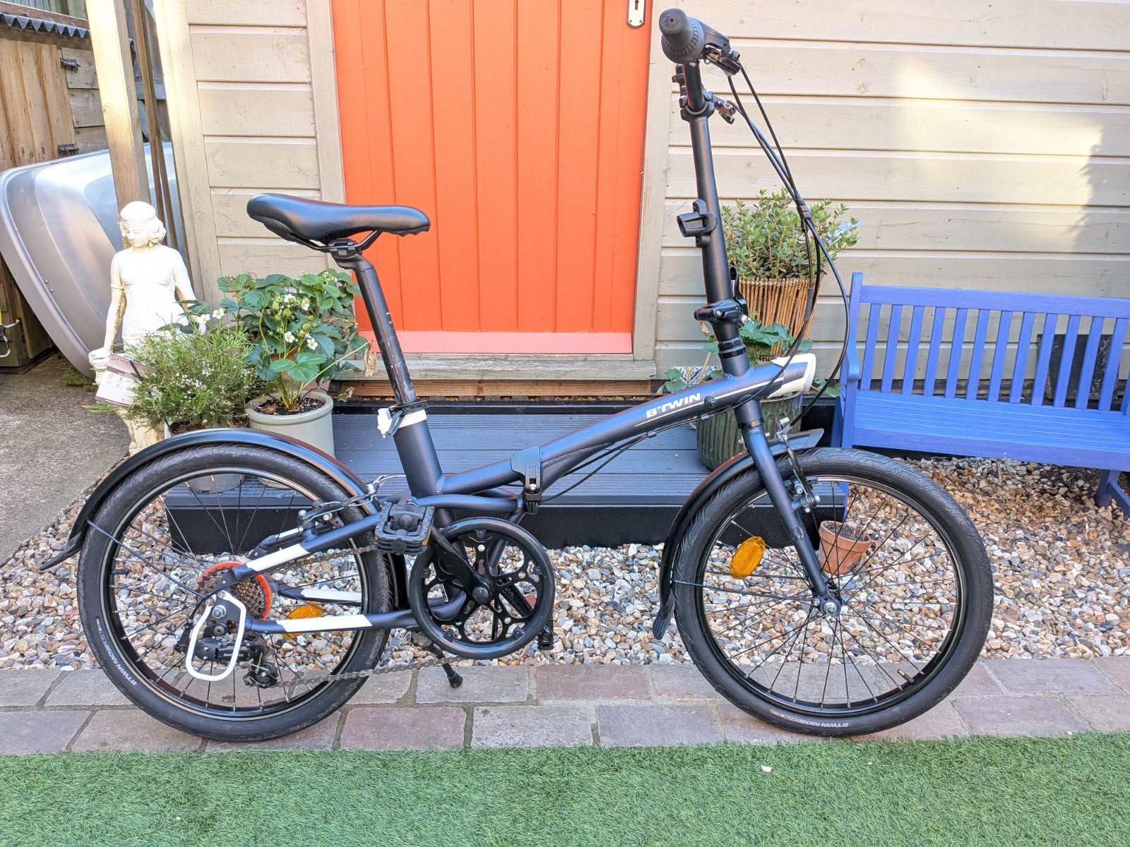 BTWIN Tilt 500 Folding Bike 20-inch Blue Great Condition