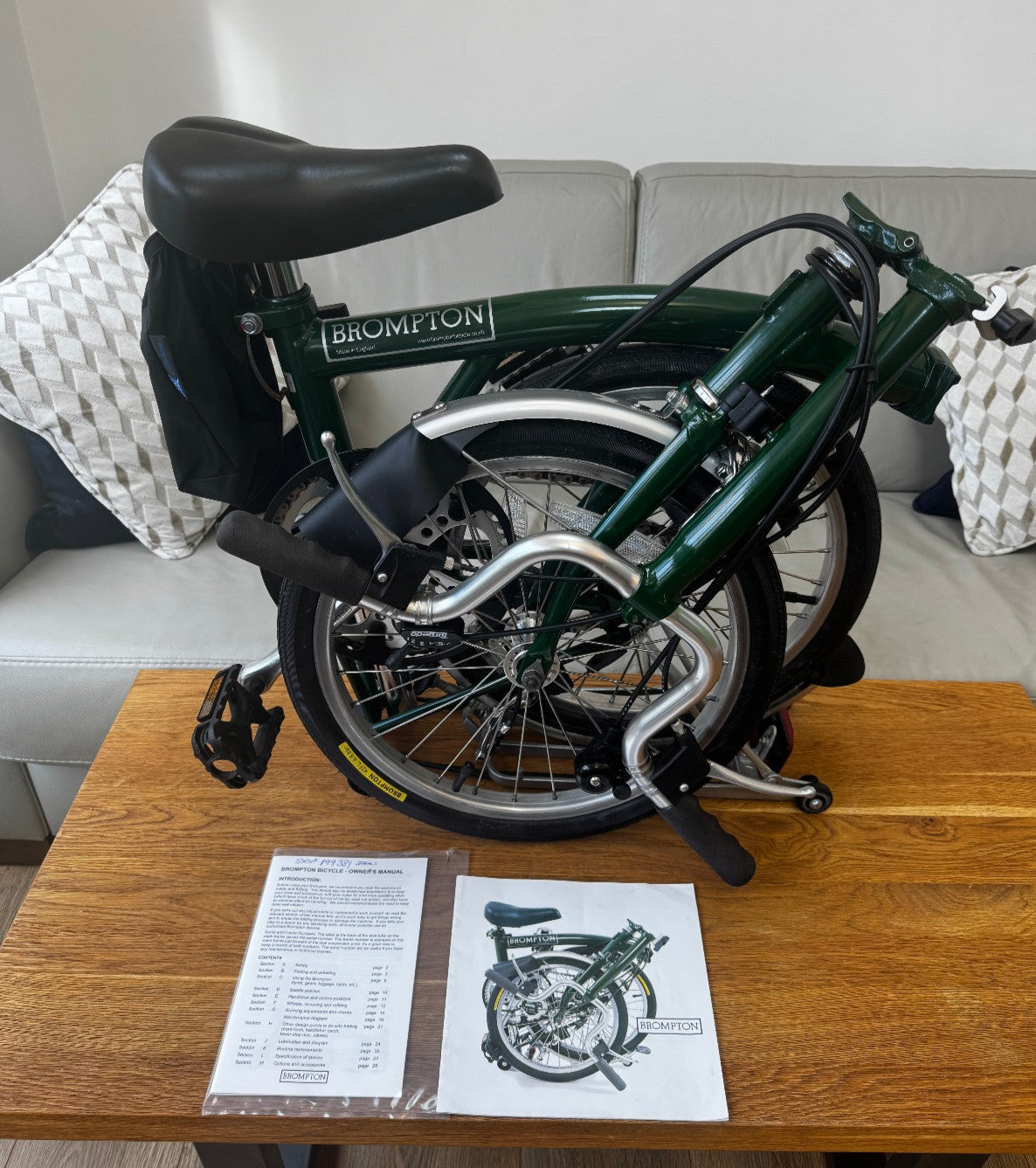 Classic 6-Speed Brompton Folding Bicycle A - Racing Green - MINT