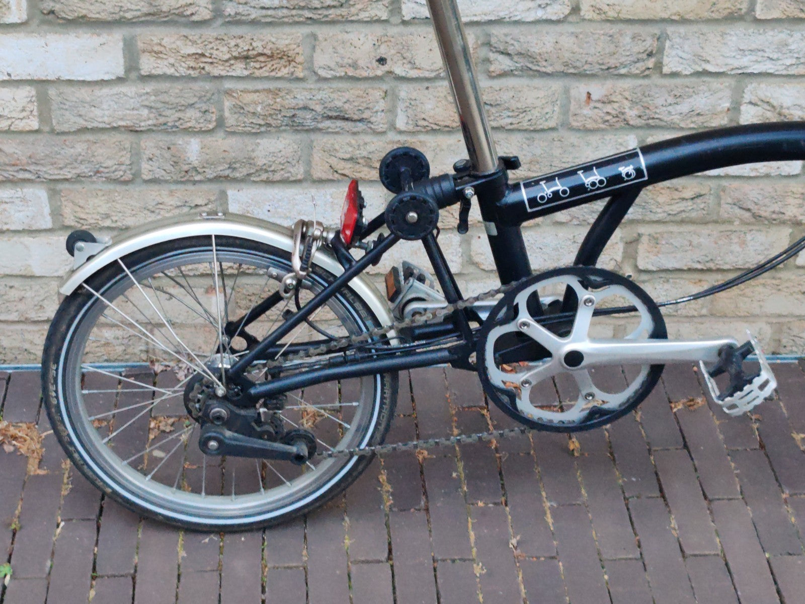Brompton S2L 2 Speed Folding Bike Black Mudguards No Rack