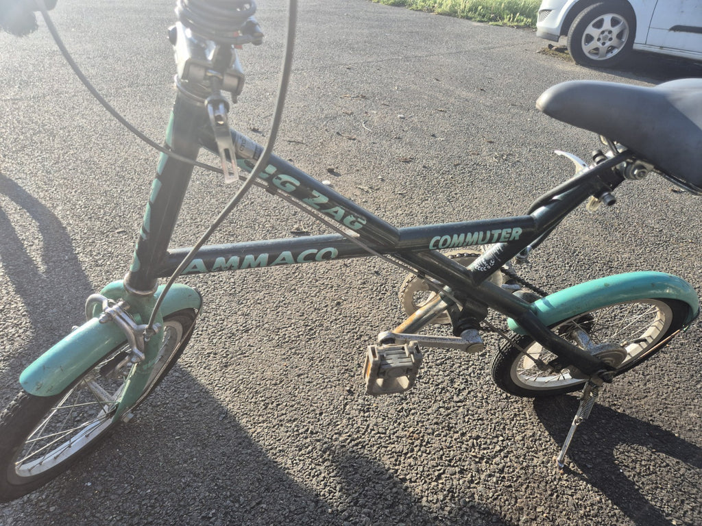 Ammaco Zig Zag Commuter Folding Bike Vintage Bicycle