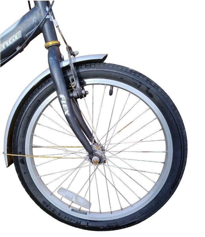 Challenge Flex Folding Bike 20in Wheel 6 Speed BMX Bar Grip Shifter Black/Silver