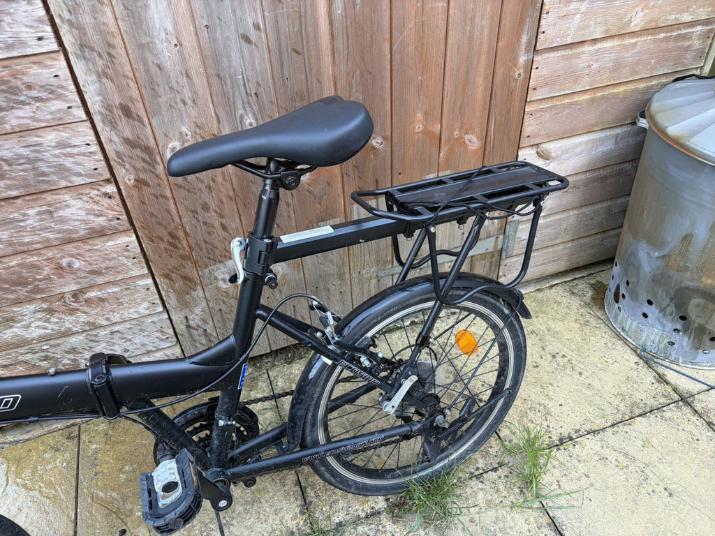 Ecosmo 20 in Folding Bike Black, Rear Rack, Mudguards, Reflectors