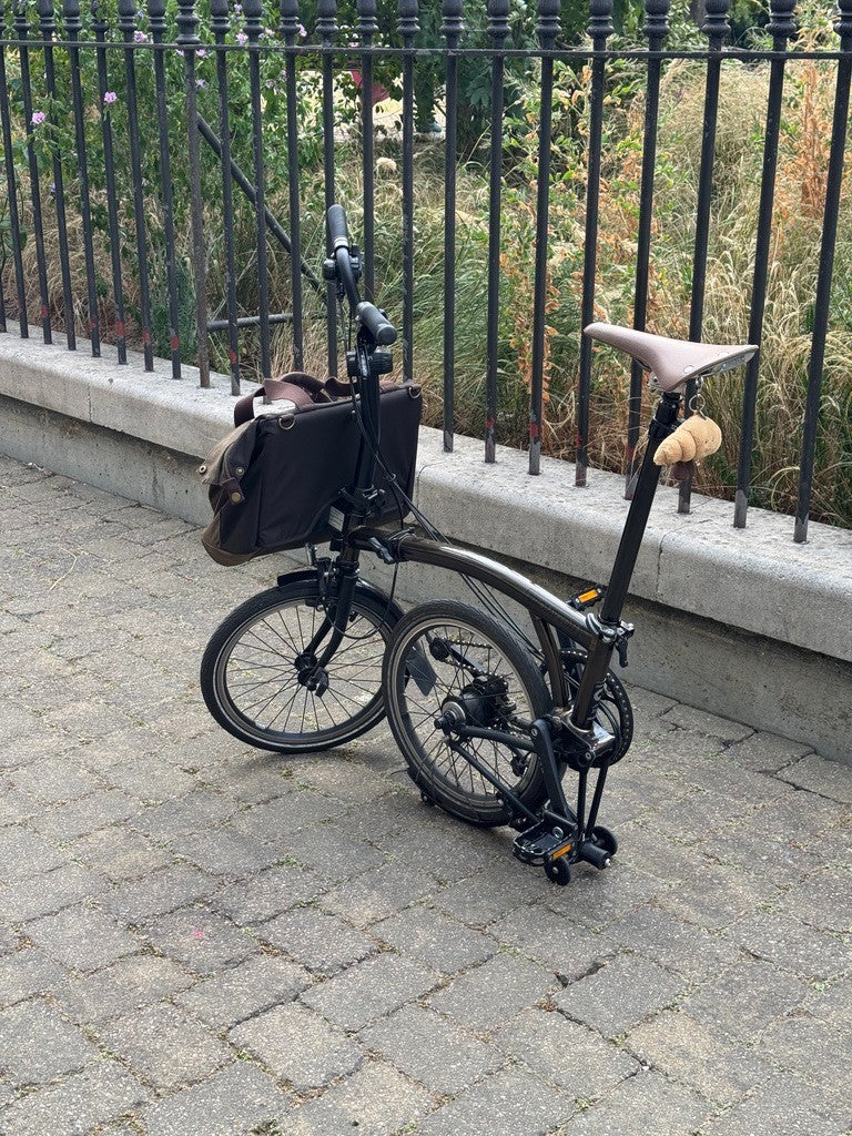 Brompton C Line 12-Speed Folding Bike Black Lacquer Used London N7