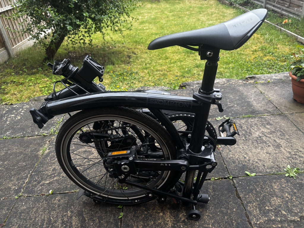 Brompton C Line Urban M2L 2-Speed Folding Bike Black 2022 Extended Seatpost