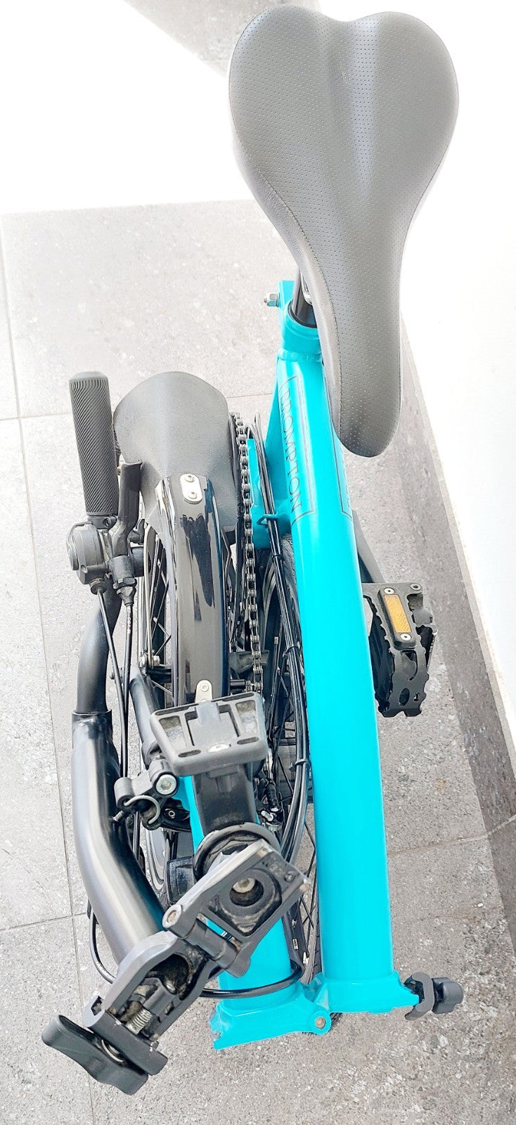 Turquoise Blue 2017 M6L 6-speed Brompton Black Edition + Ortlieb Bag + Toolkit