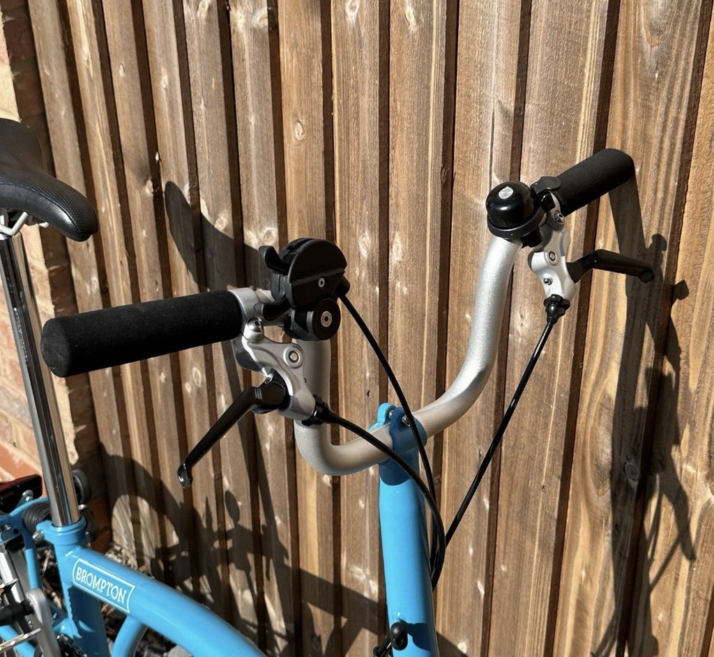 Brompton M3L Folding Bicycle Lagoon Blue Bike with Carry Bag
