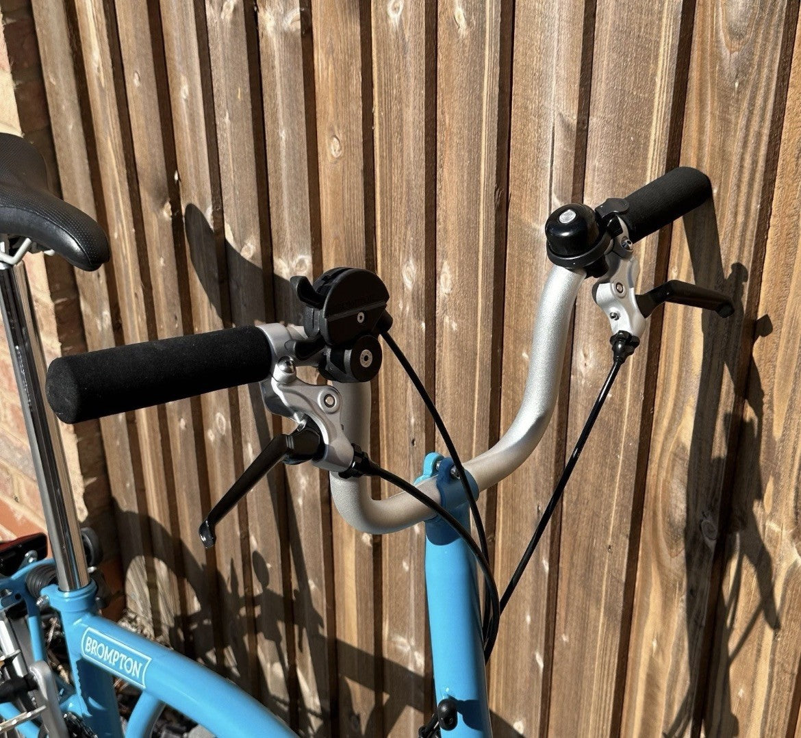 Brompton M3L Folding Bicycle Lagoon Blue Bike with Carry Bag