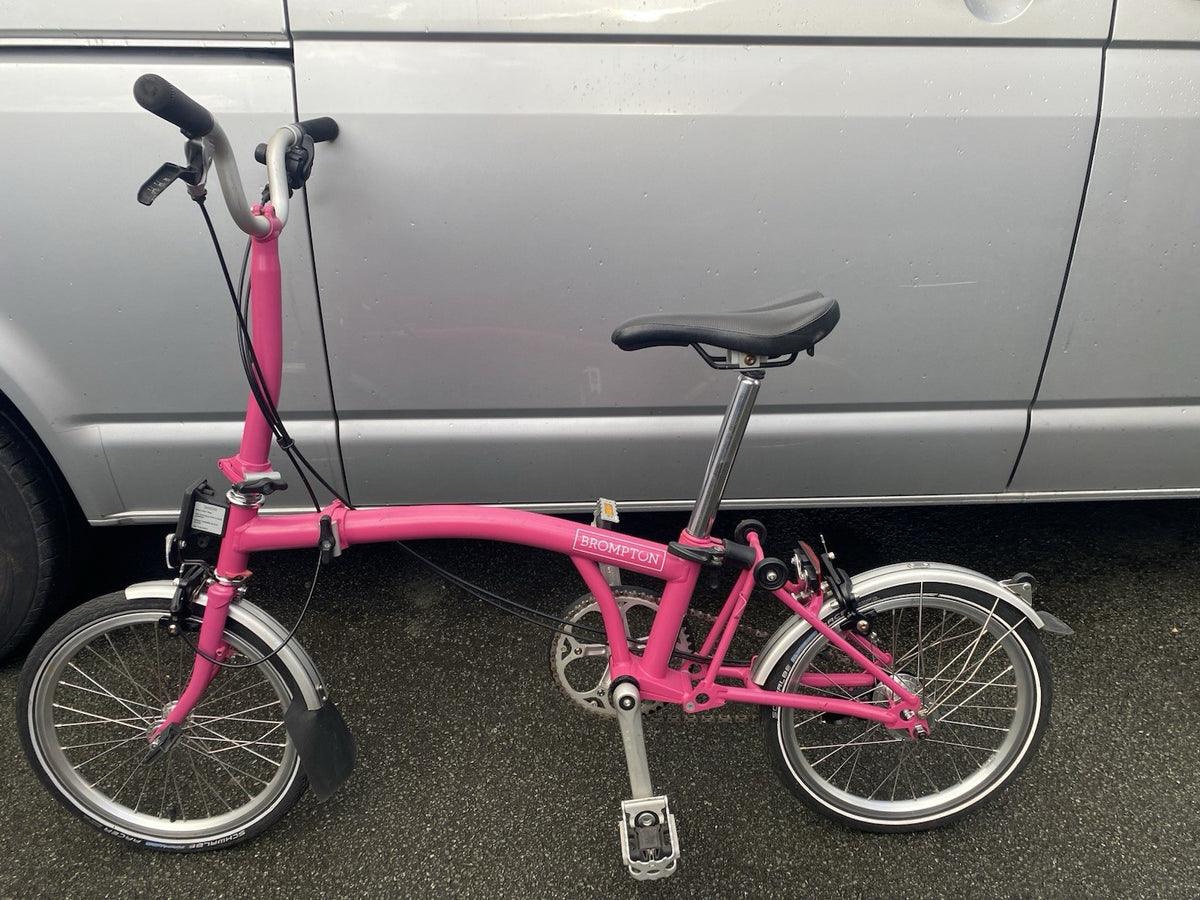 Brompton M3L  C-line Folding Bike 3-Speed Hot Pink