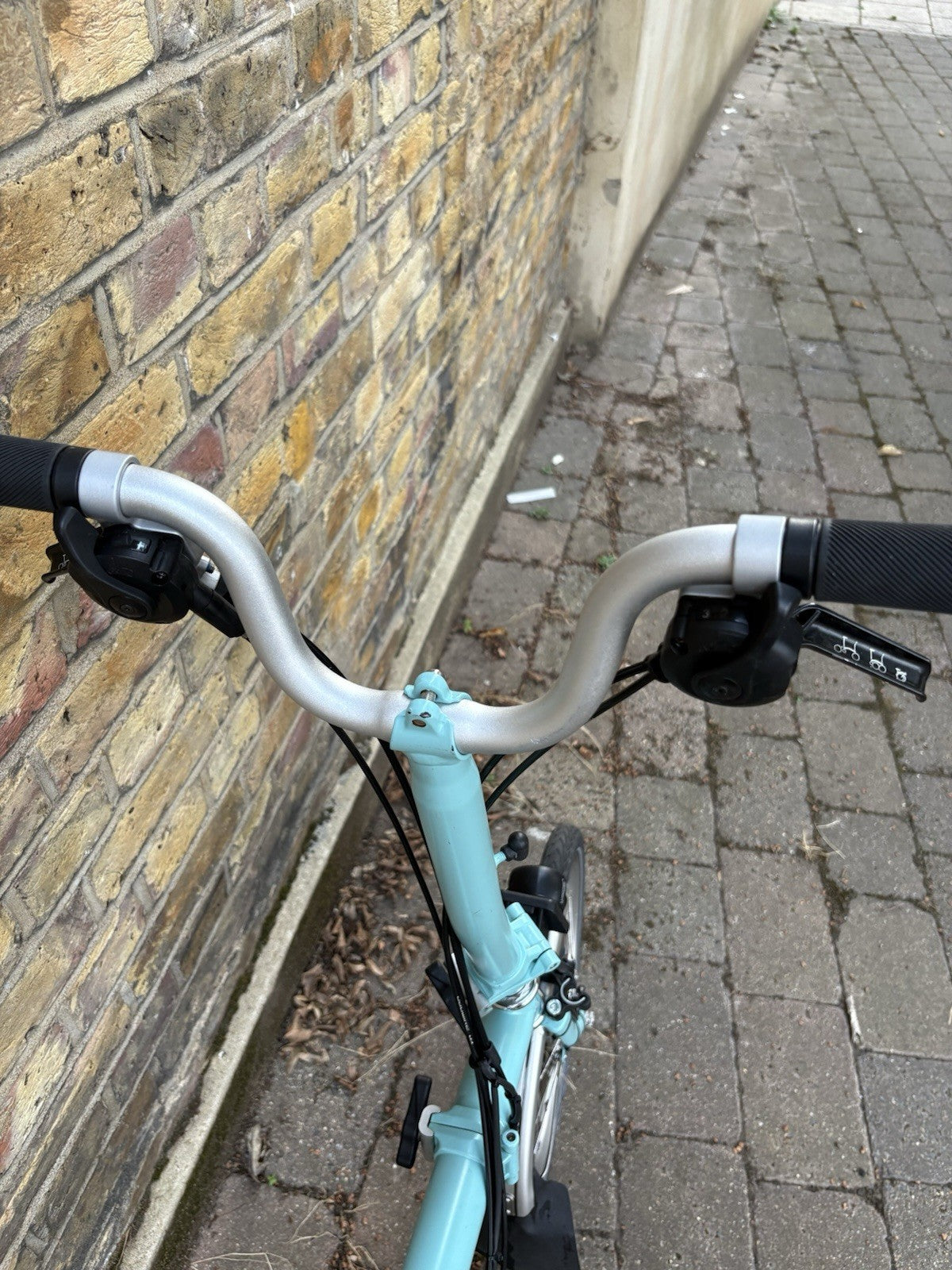 Brompton M6R Folding Bike - Celeste w/ Mudguards, Rack And Dynamo Light Set