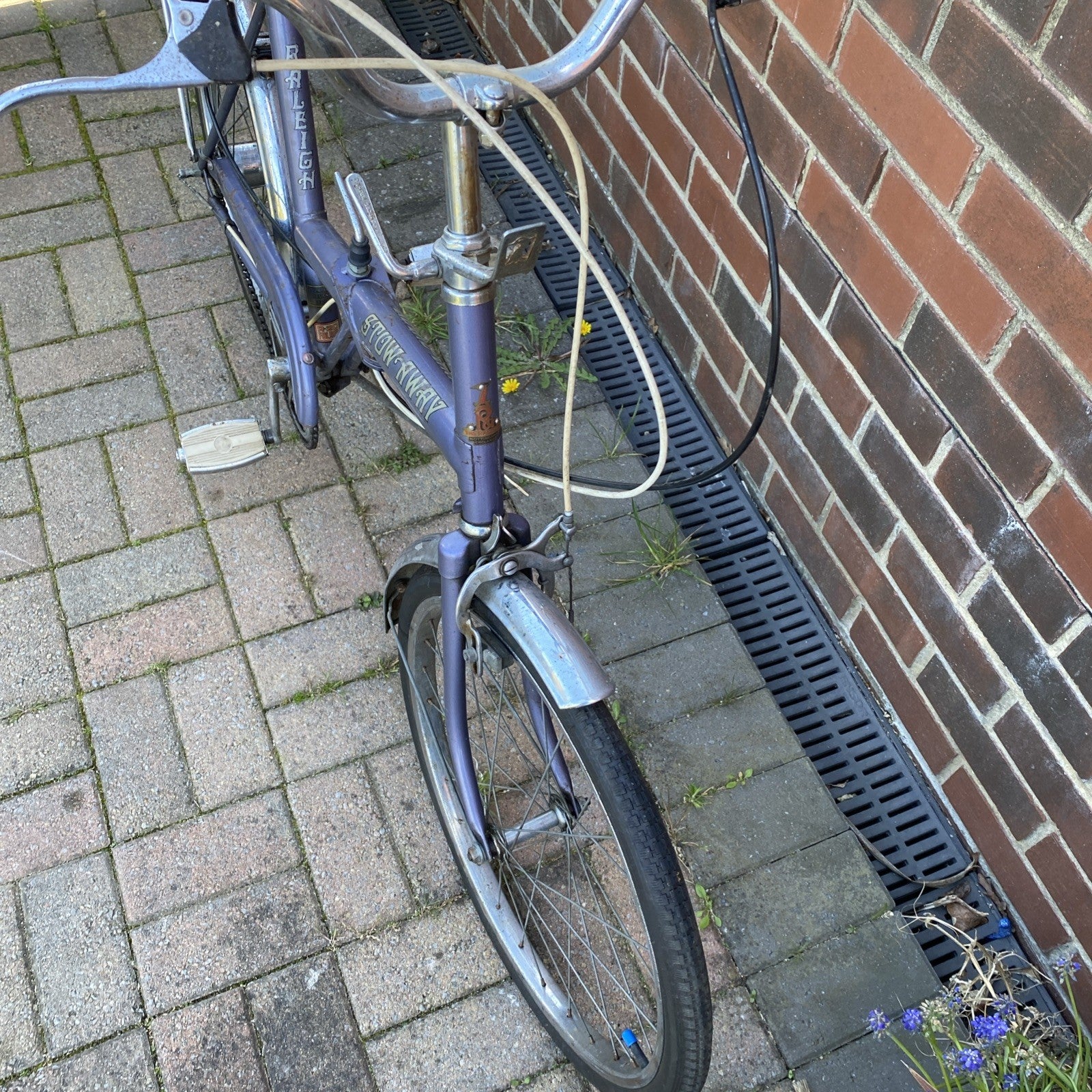 Vintage Classic 1973 Lilac Raleigh Stowaway Folding Bike