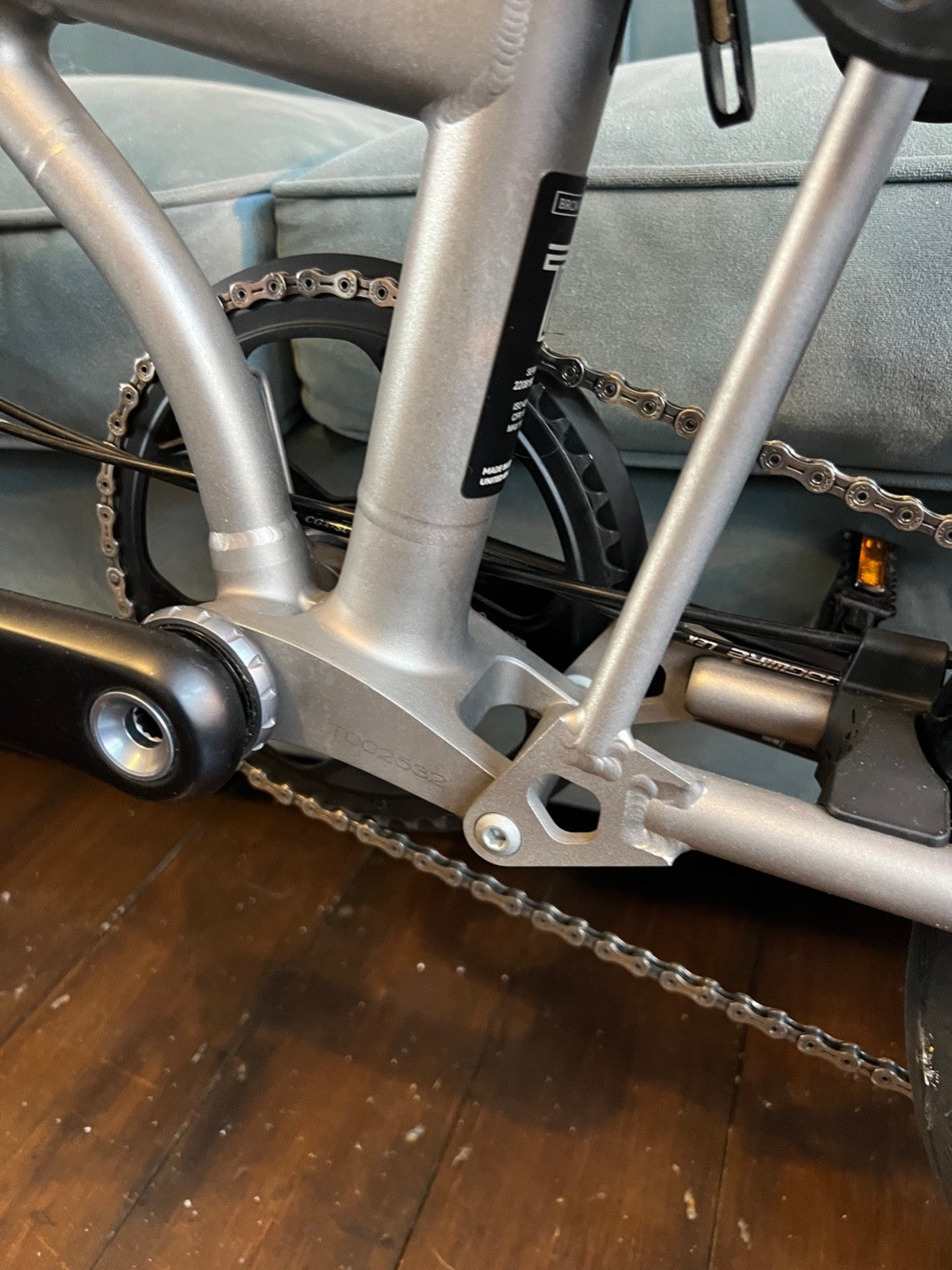 Brompton T-Line 4-Speed Titanium Folding Bike Medium rise