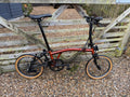 Brompton C Line Black Edition Explore Flame Lacquer, Low 6-Speed