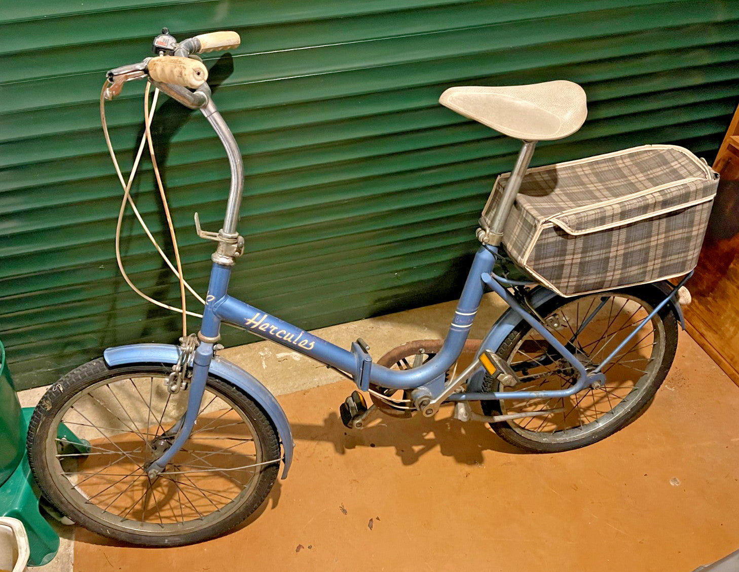 Folding Bicycle - Raleigh Compact Hercules Light Blue Original Retro Vintage