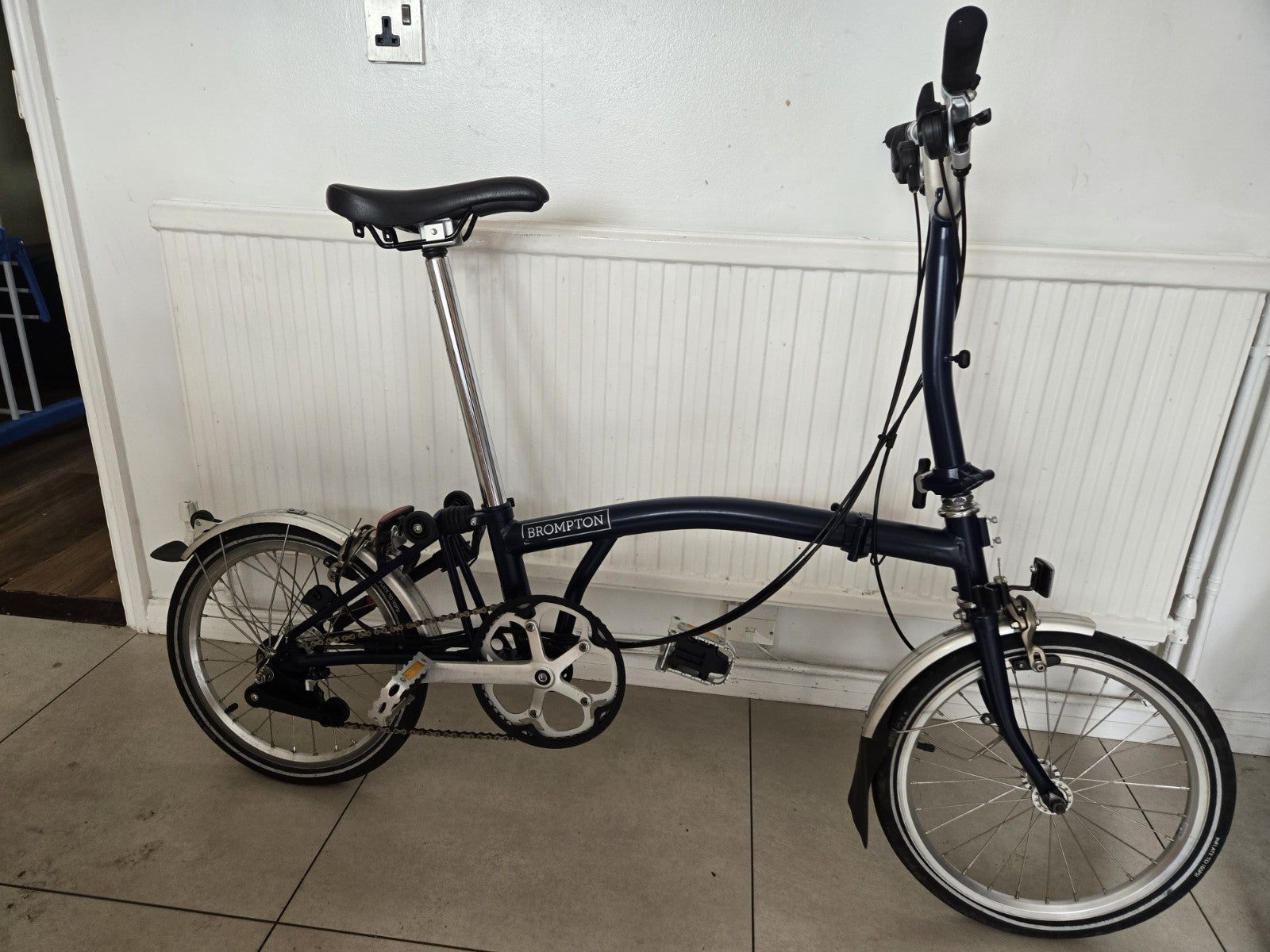 Brompton 6-Speed Folding Bike Navy blue