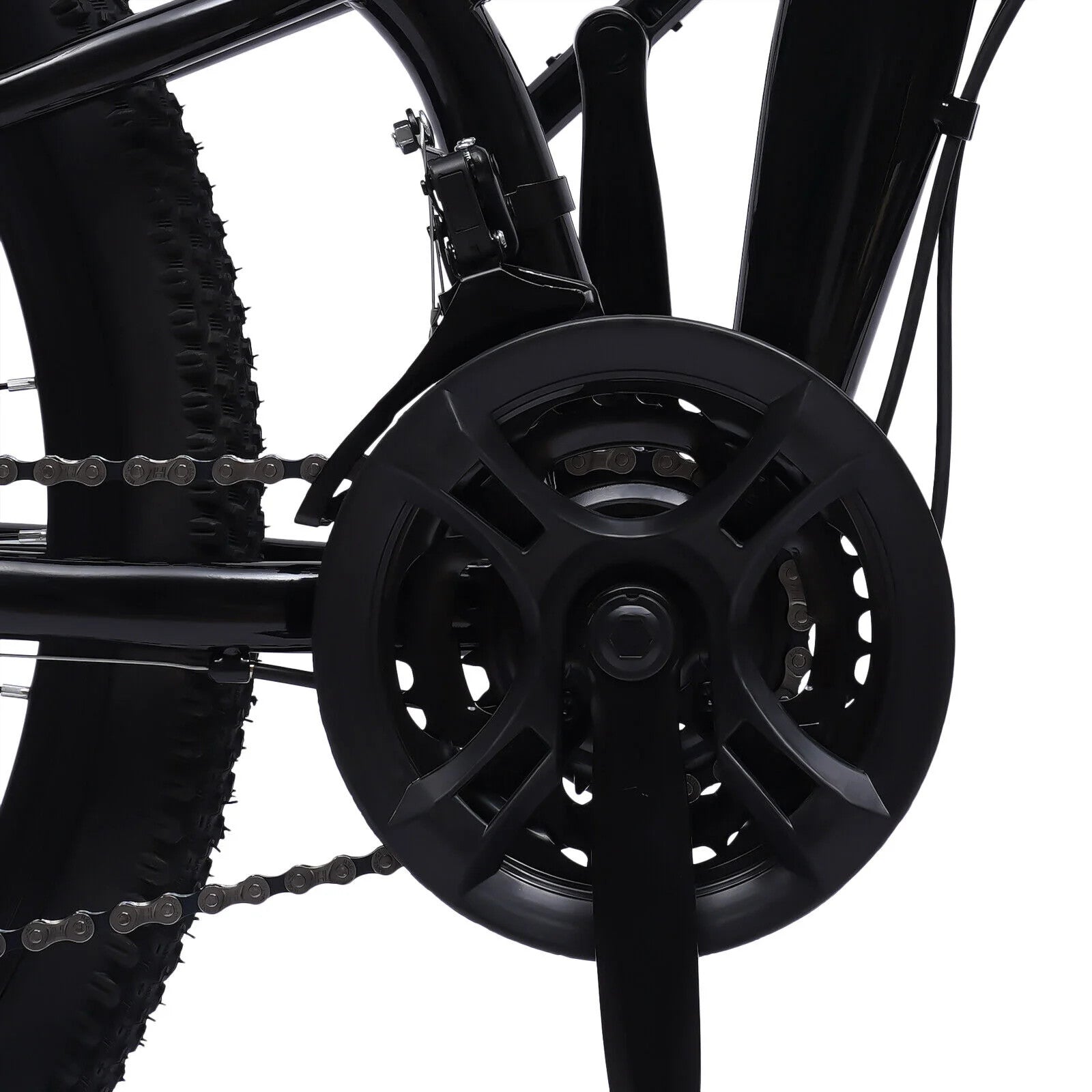 26 Inch Folding Mountain Bike 21 Speed Double Disc Brake Carbon Steel Frame Fold