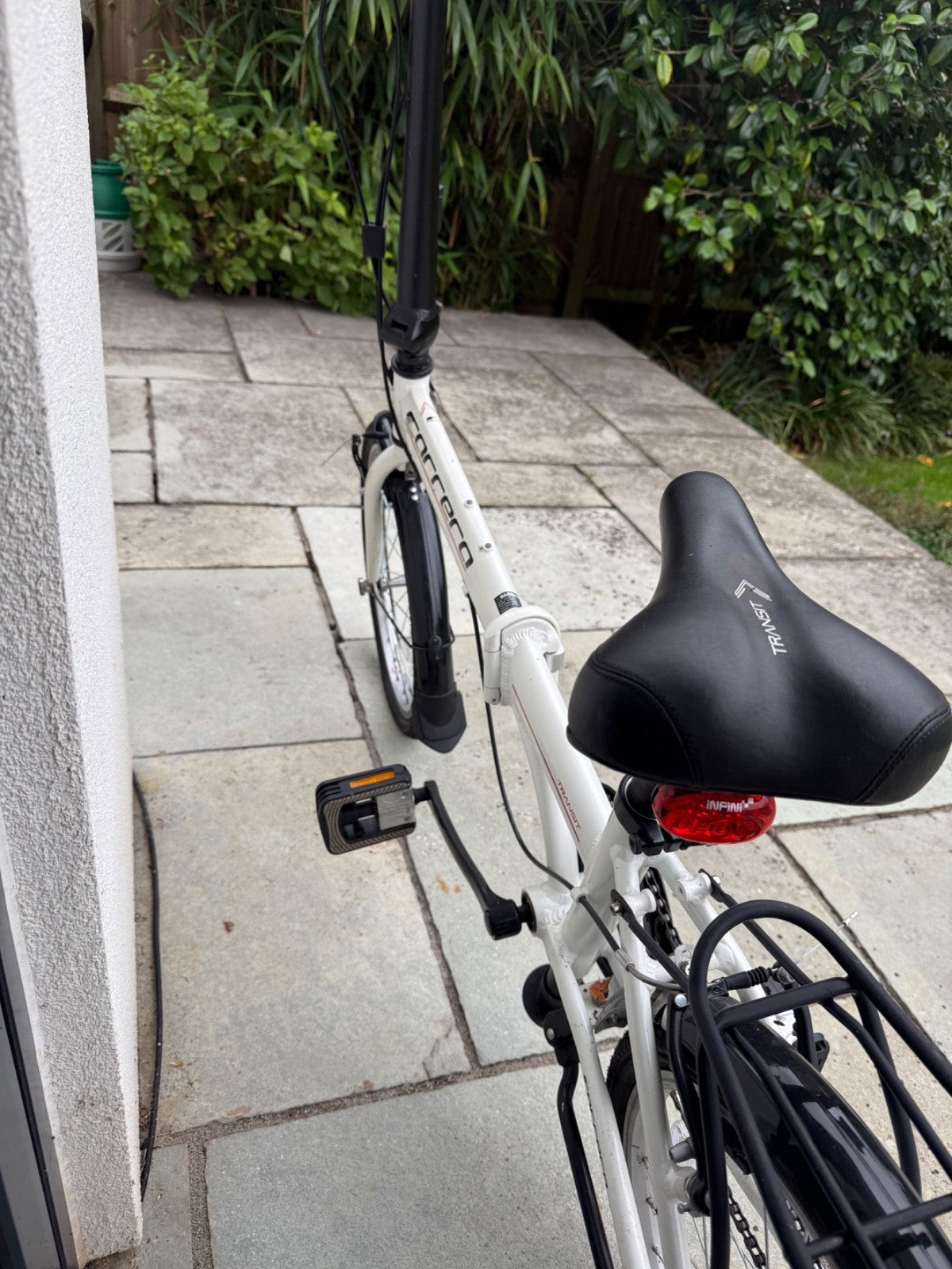 Carrera Transit Folding Bike 20in Wheels White Flat Bar V-Brake Unisex Adult