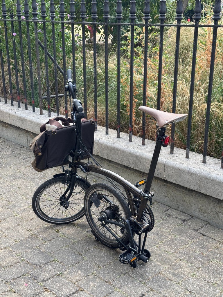 Brompton C Line 12-Speed Folding Bike Black Lacquer Used London N7