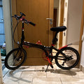 Dahon D8 20in Folding Bike 8-Speed Mechanical Disc, Mudguards, Black/Red