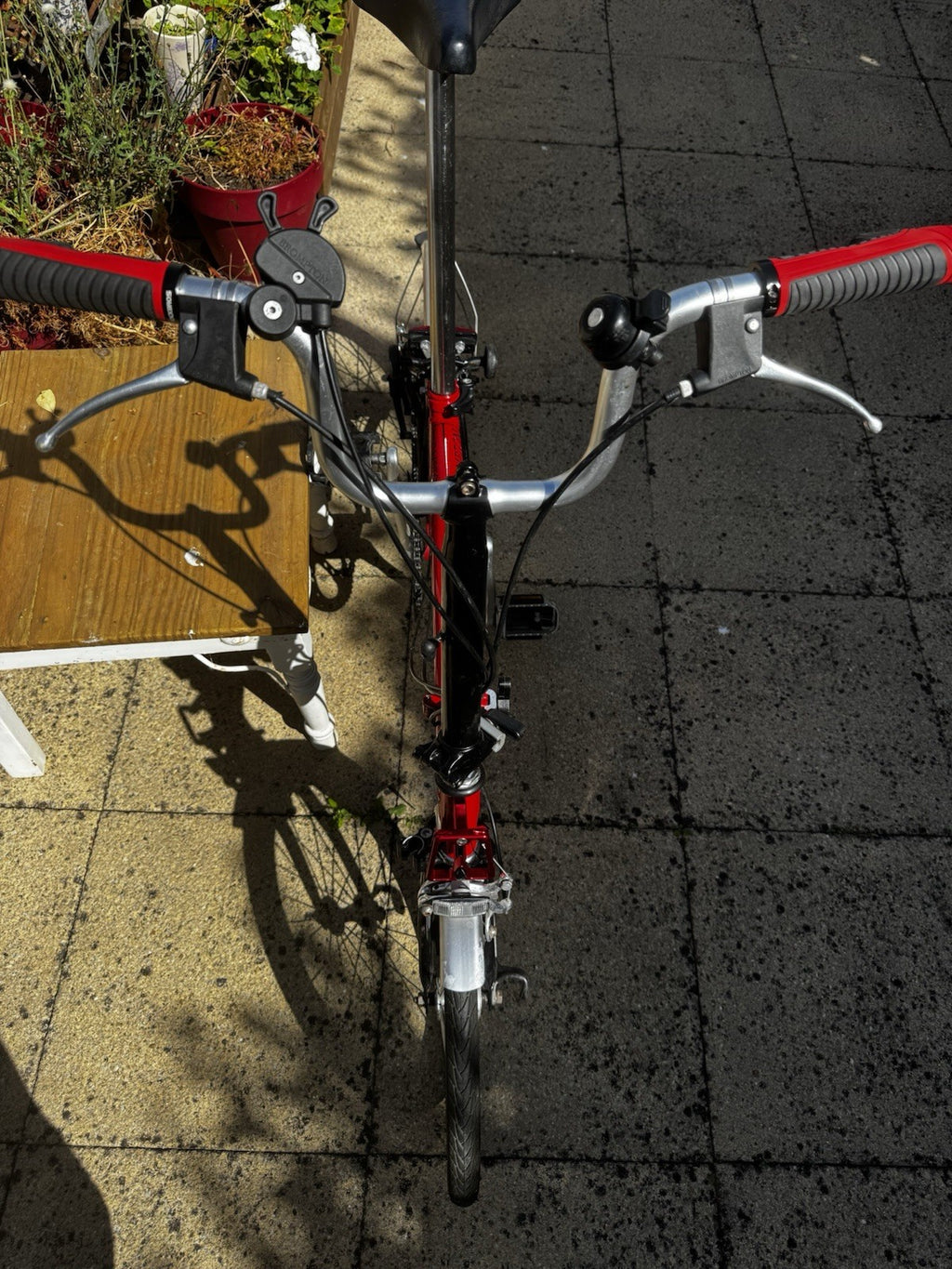 Brompton Folding Bike 16 in Red with Mudguards Rear Rack Reflectors
