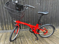 Decathlon B'Twin Tilt 500 Folding Bike 7 Speeds Red Orange