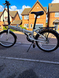 Carrera Transit Folding Bike 20 in 16" Aluminium White/Black Rack Mudguards