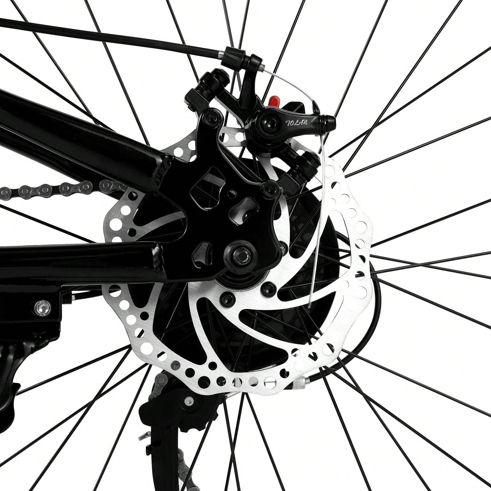 26 in Folding Mountain Bike 21-Speed MTB Bicycle Full Suspension Disc Brake Bike