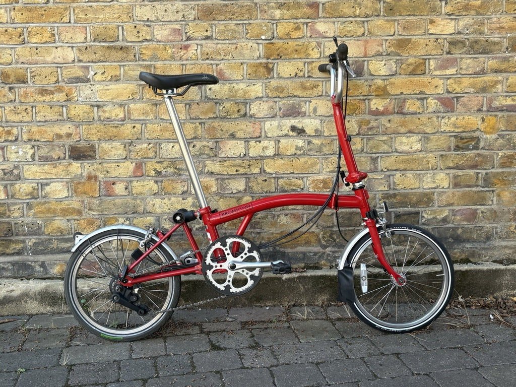 Brompton Folding Bike 2003, 6 Speed Red Good Condition With New Parts