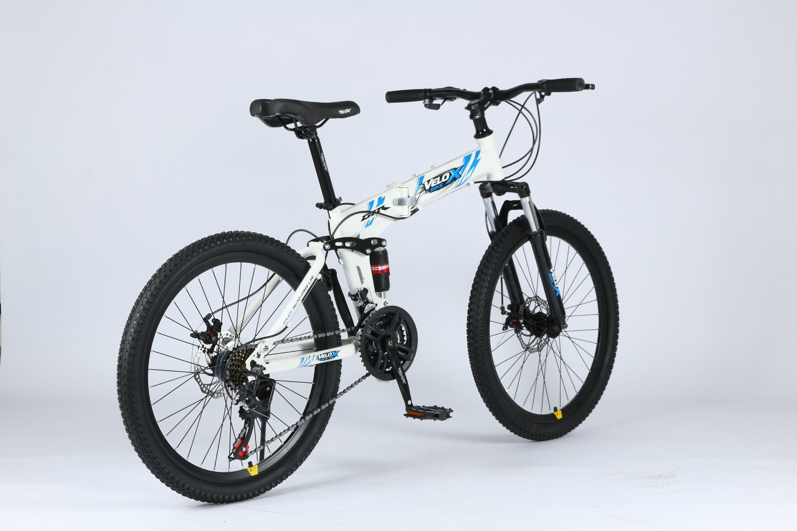 24"/26" Folding Mountain Bike – Full Suspension, Disc Brakes, Lightweight Frame