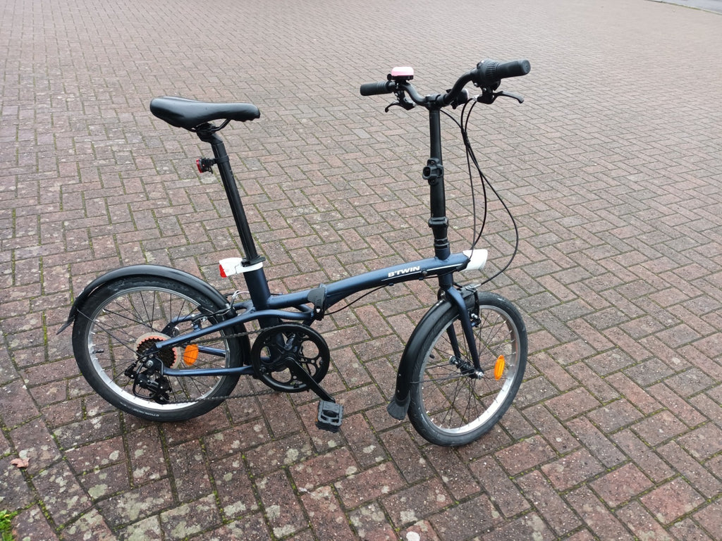 BTWIN Tilt 500 Folding Bike Dark Blue Aluminium