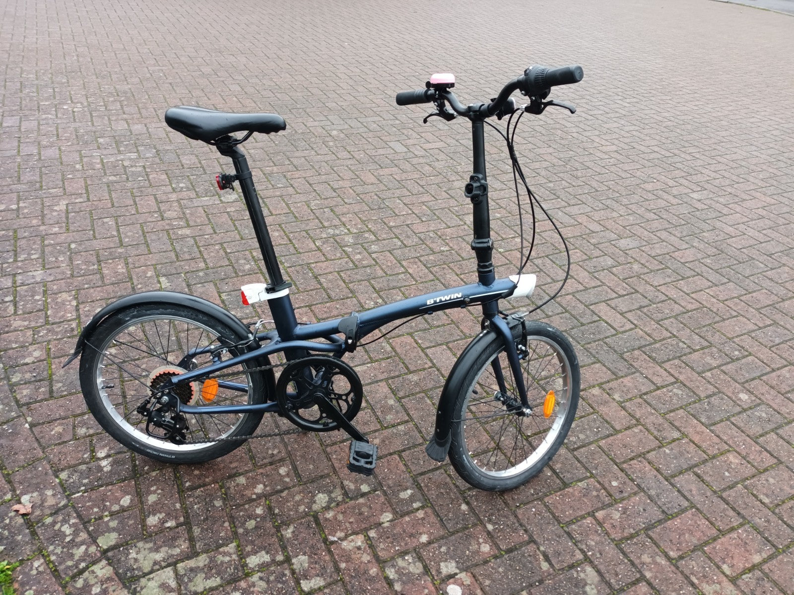 BTWIN Tilt 500 Folding Bike Dark Blue Aluminium
