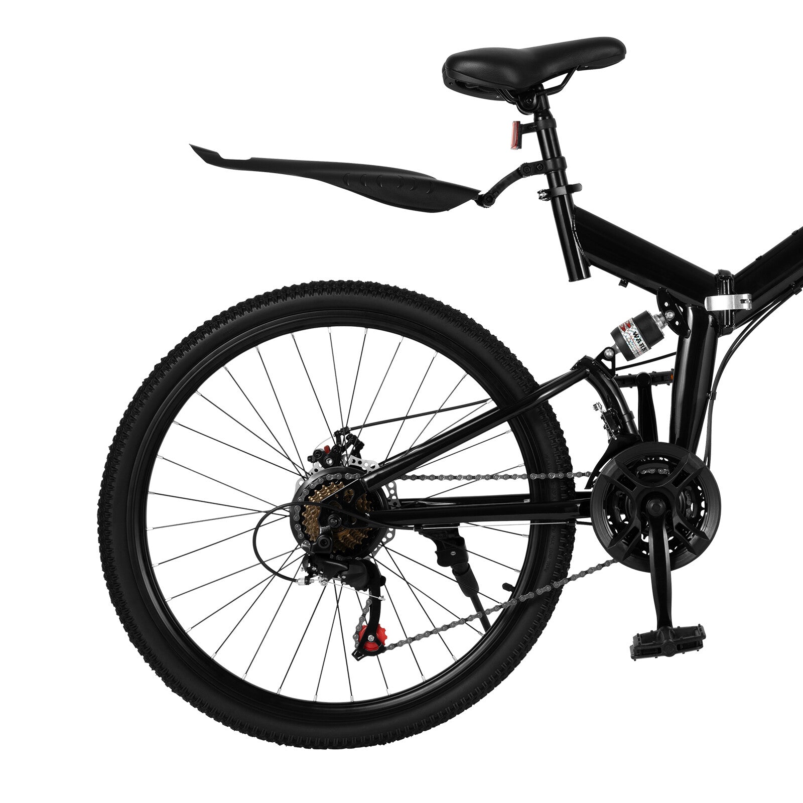 26" Folding Mountain Bike 21 Speed Men Bikes MTB Bicycle School Dual Disc Brake
