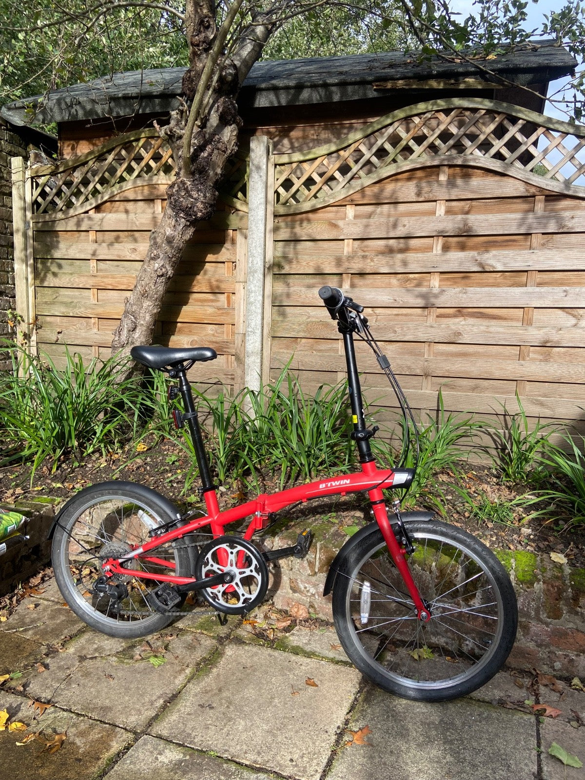 Folding Bike Red – Decathlon BTWIN Tilt 120 – Commuting - 6 speed