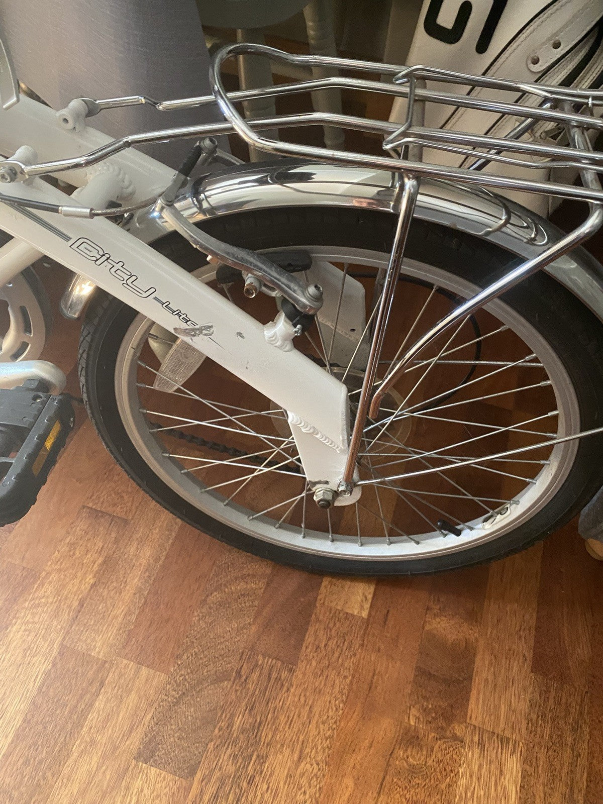 Land Rover Folding Bike in white